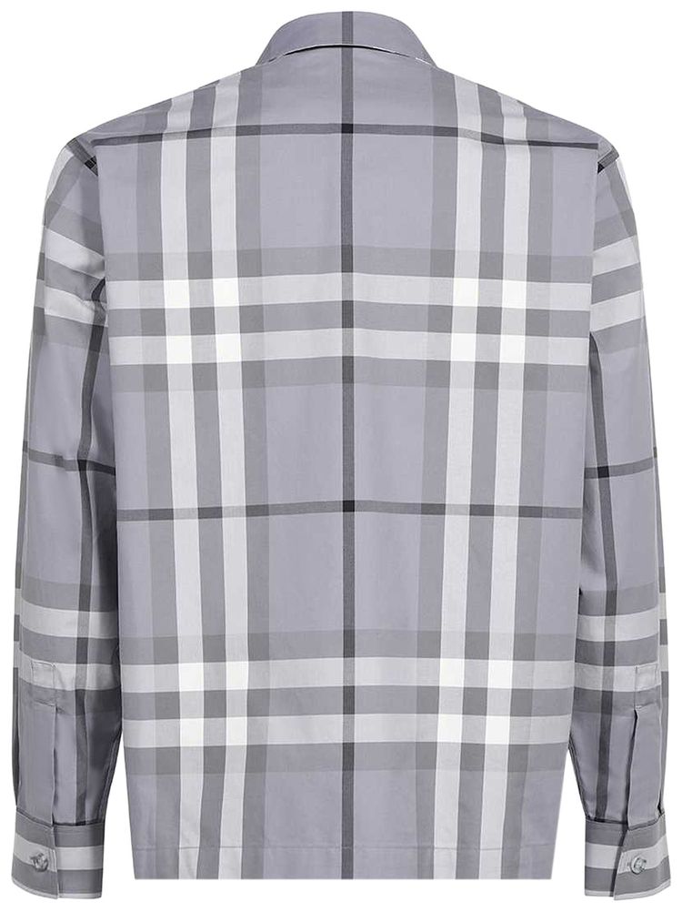 Burberry Zip Front Shirt Storm Grey