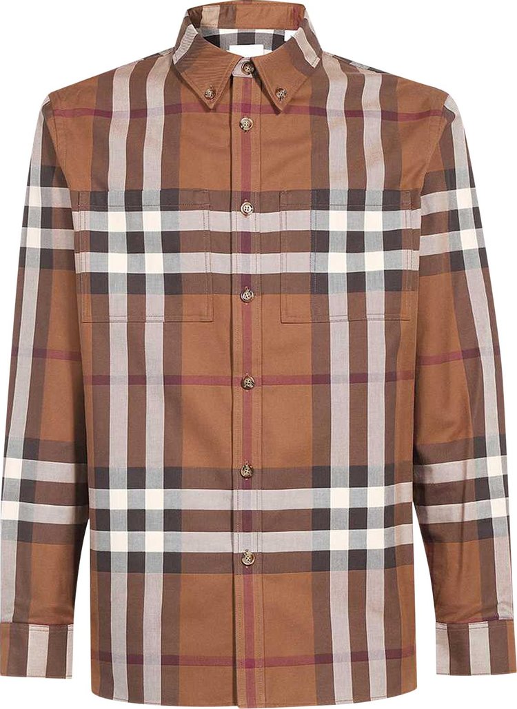 Buy Burberry Shirt 'Dark Birch Brown' - 8055742 | GOAT