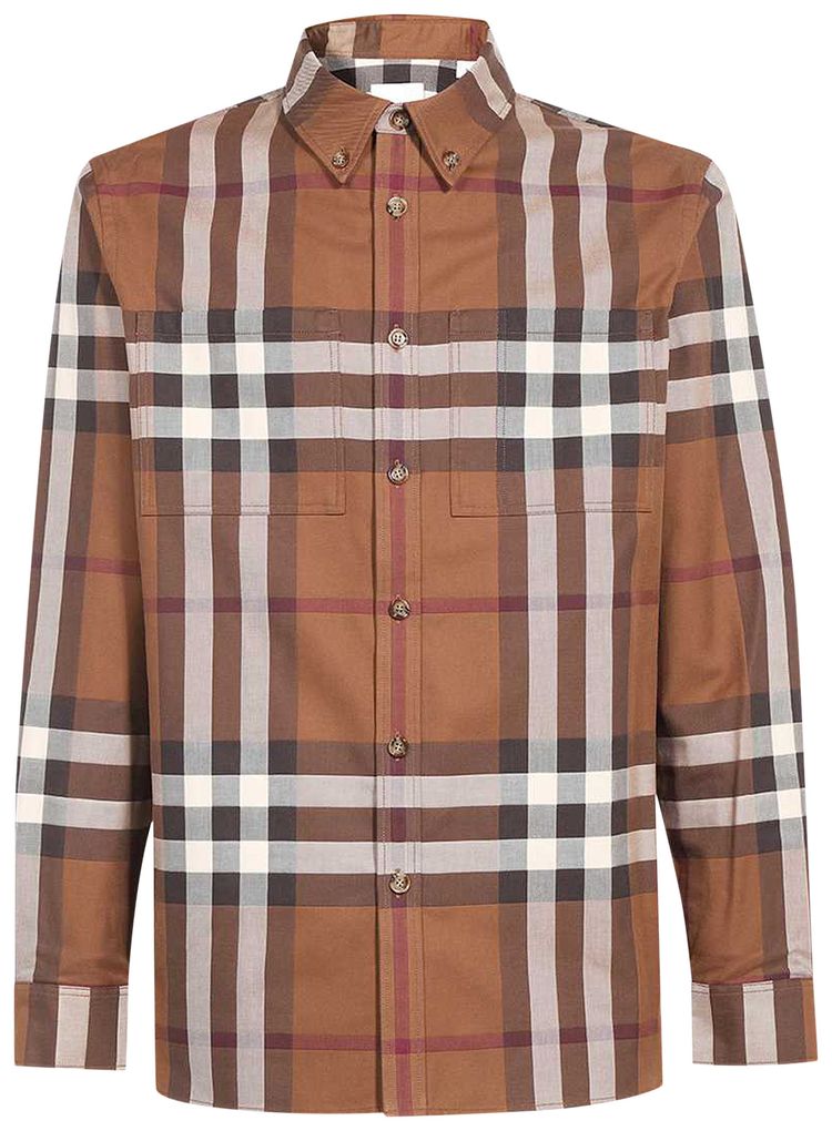 Burberry Shirt Dark Birch Brown