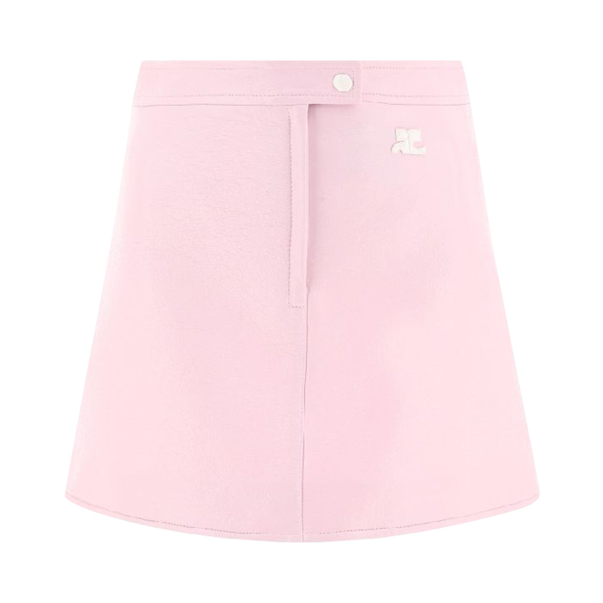 Baby pink top vinyl mini skirt