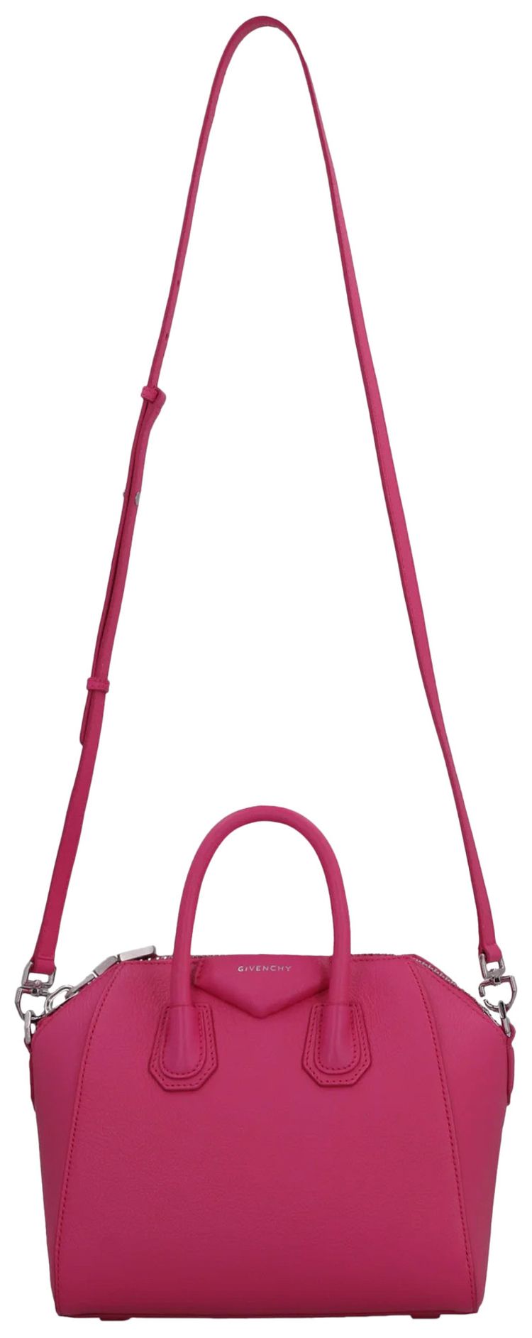 Givenchy Antigona Mini Bag With Thin Strap Neon Pink