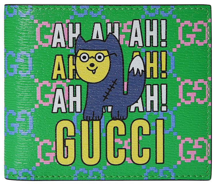 Gucci Raccoon Print Wallet Green