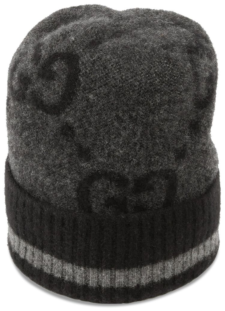 Gucci GG Knit Cashmere Hat GreyBlack
