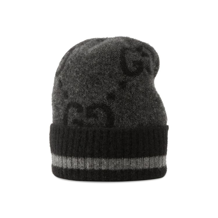 Gucci GG Knit Cashmere Hat GreyBlack
