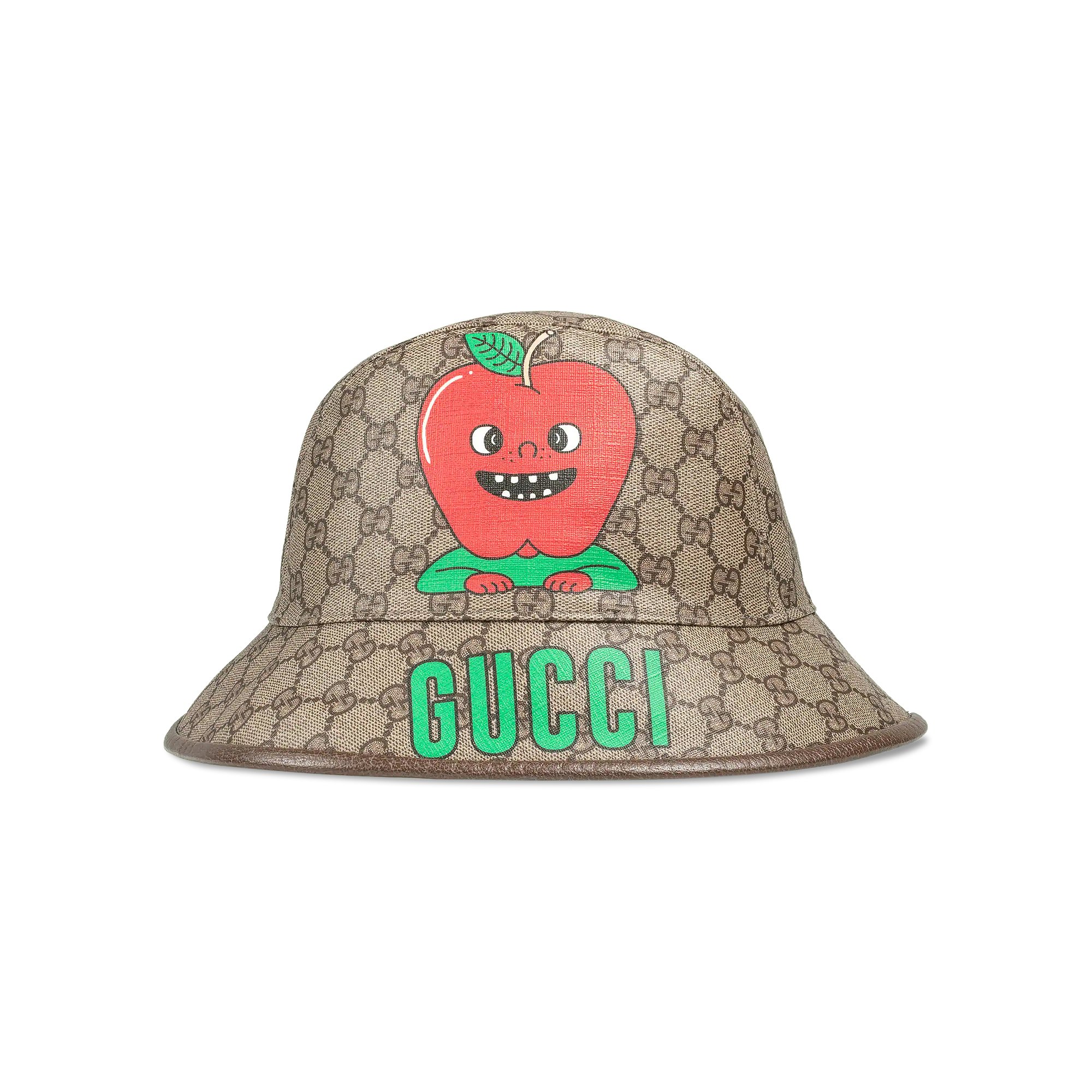 Buy Gucci Apple Supreme Fedora Hat 'Beige And Ebony' - 700667