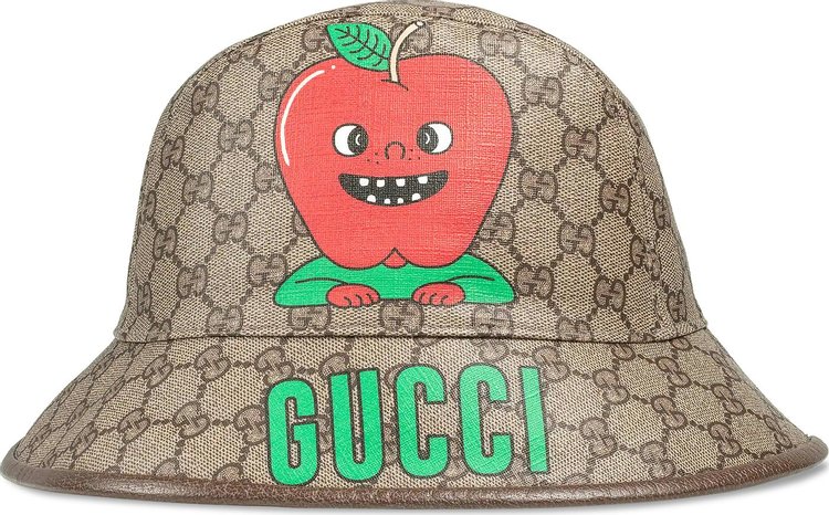 Gucci Apple Supreme Fedora Hat 'Beige And Ebony'