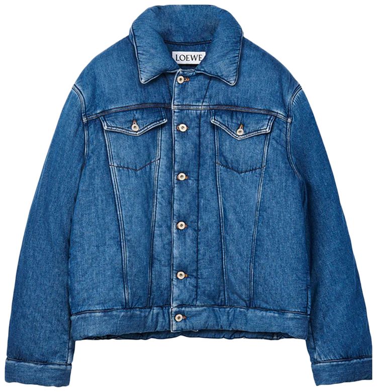 Loewe Padded Denim Jacket Indigo Blue
