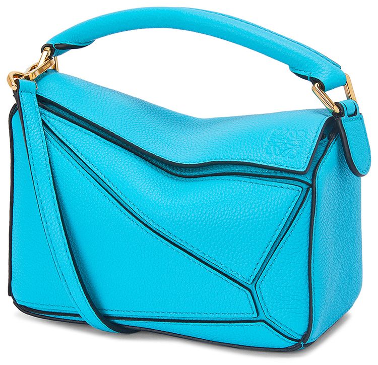 Loewe Puzzle Mini Bag Cyan