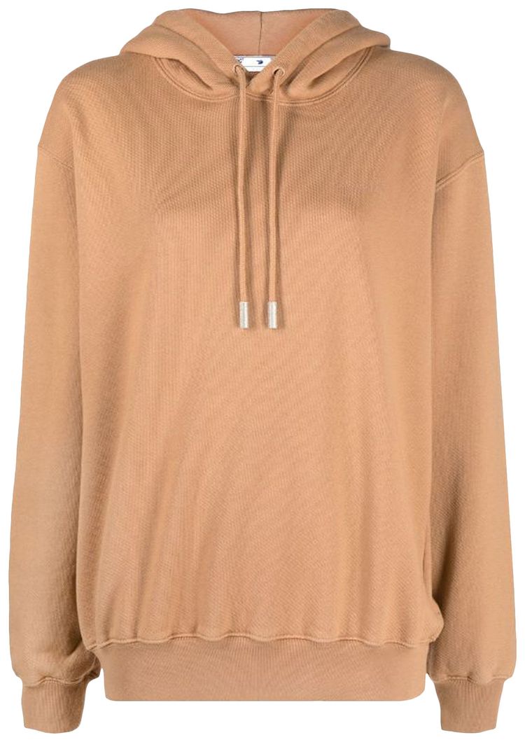 Off White Diag Regular Hoodie Brown