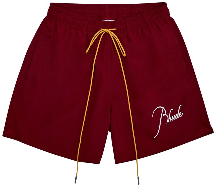 Rhude Logo Swim Short Bordeaux
