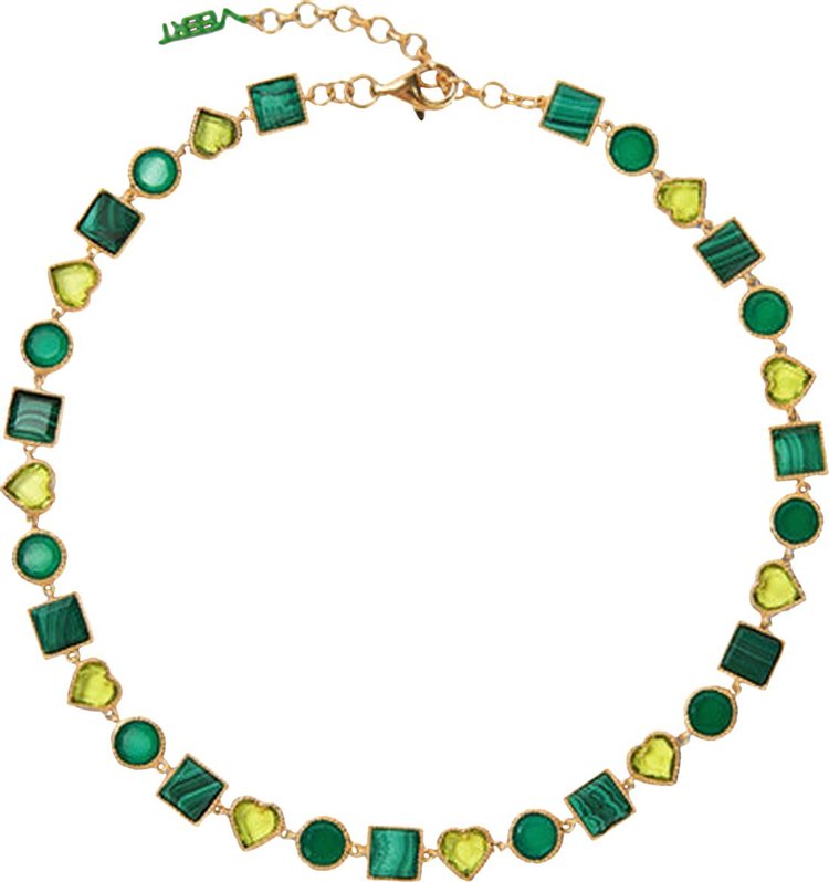 VEERT The Green Shape Necklace 'Yellow Gold'