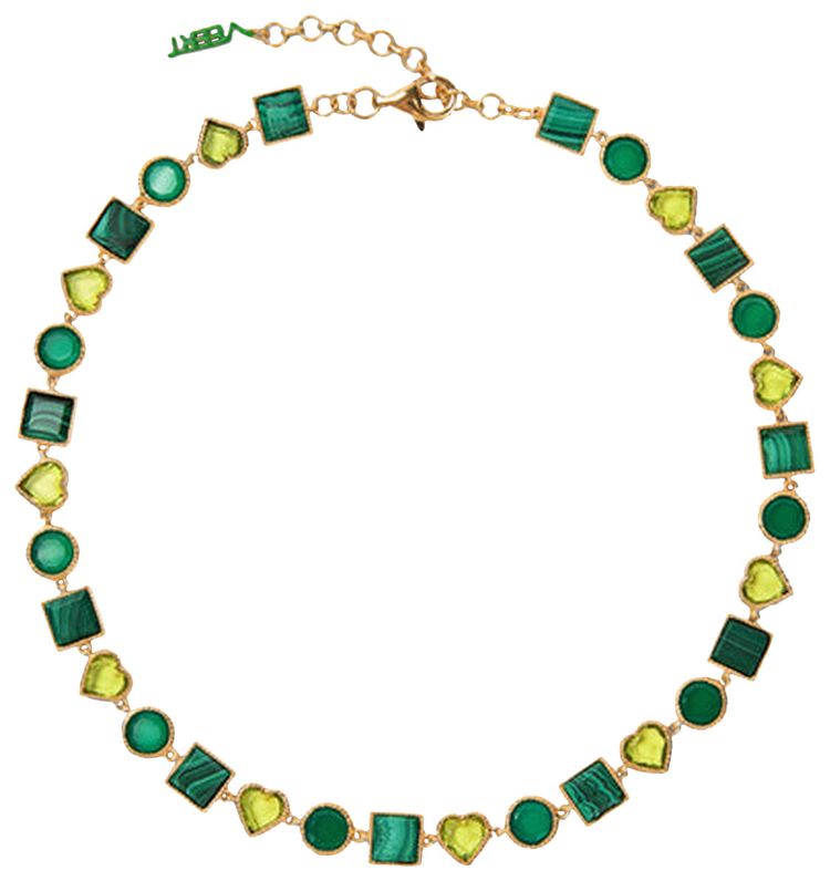 VEERT The Green Shape Necklace Yellow Gold