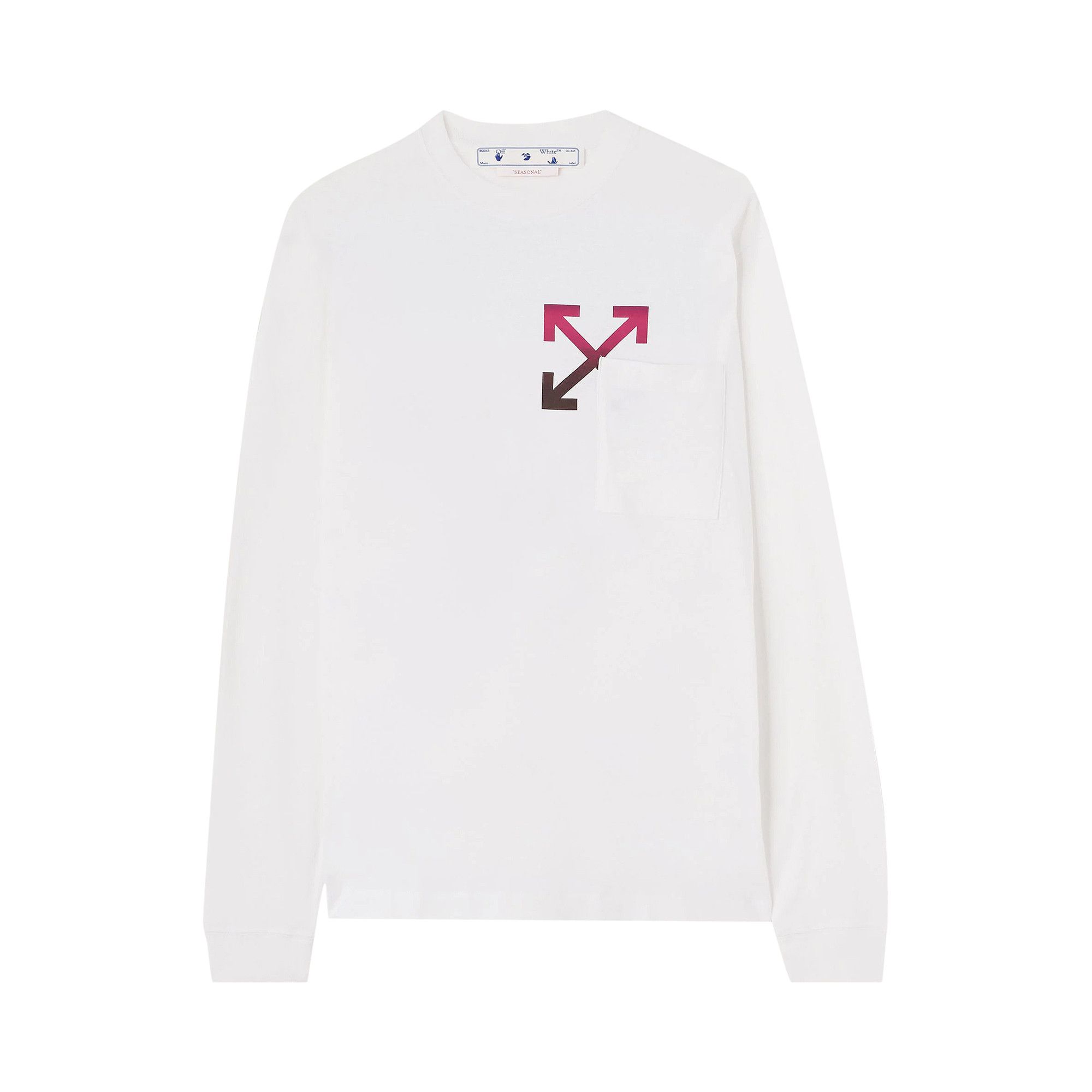 Buy Off White Gradient Arrow Pocket Skate Long Sleeve T Shirt White OMAB069S22JER0060132 GOAT