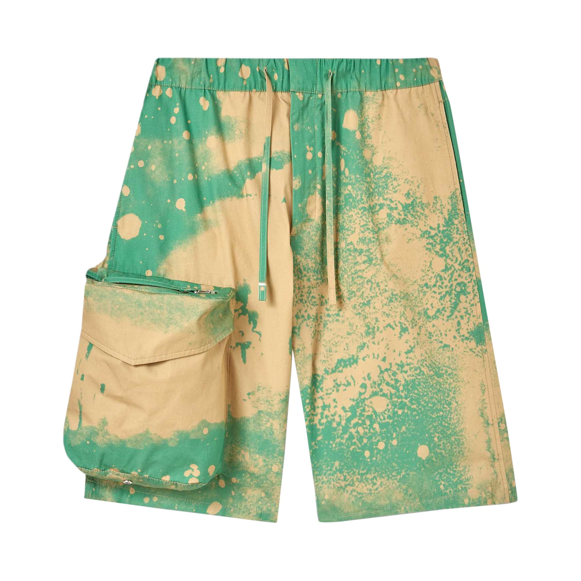 Buy OAMC Smudge Print Cove Short 'Green' - 23E28OAU42 COTOA043
