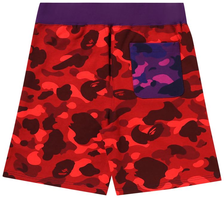 BAPE Crazy Camo Shark Sweat Shorts Navy