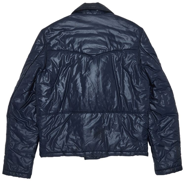 Vintage Raf Simons Puffer Biker Jacket Navy