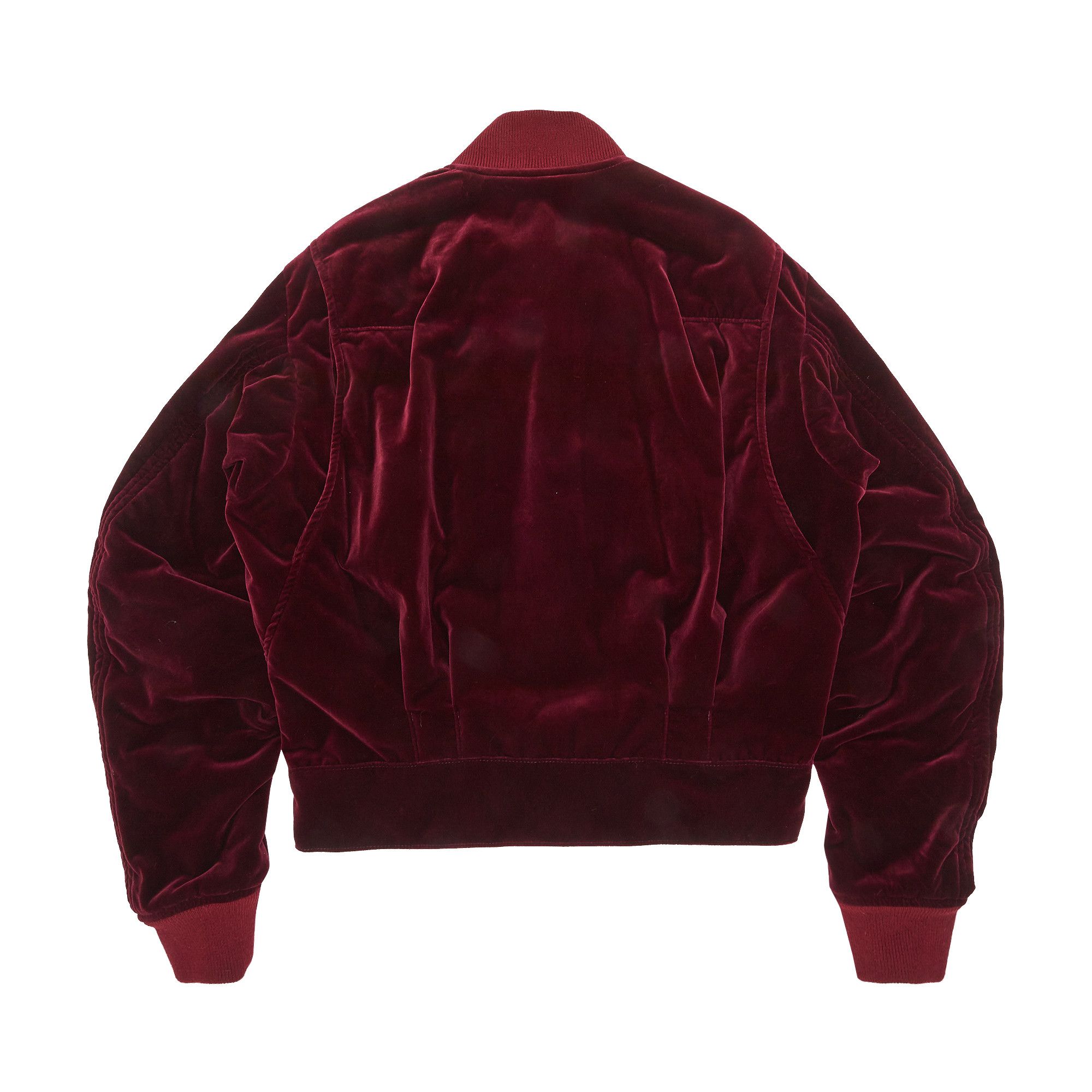 Buy Pre Owned Haider Ackermann Velvet Bomber Jacket Burgundy 3496 1FW150301VBJ BURG GOAT CA