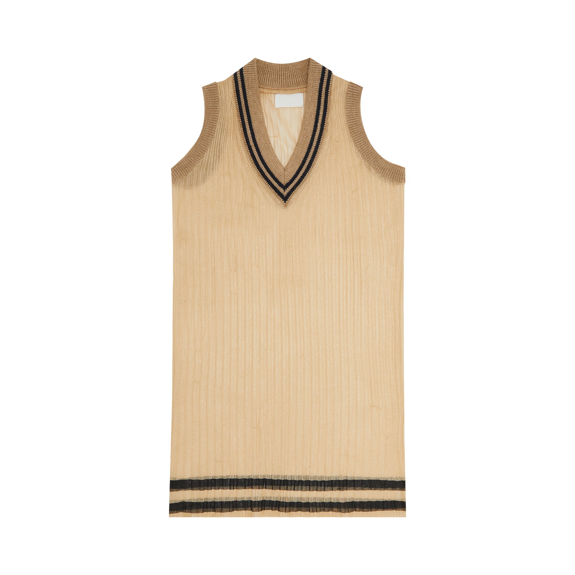 Vintage Maison Margiela V Neck Sweater Vest 'Ivory/Beige'