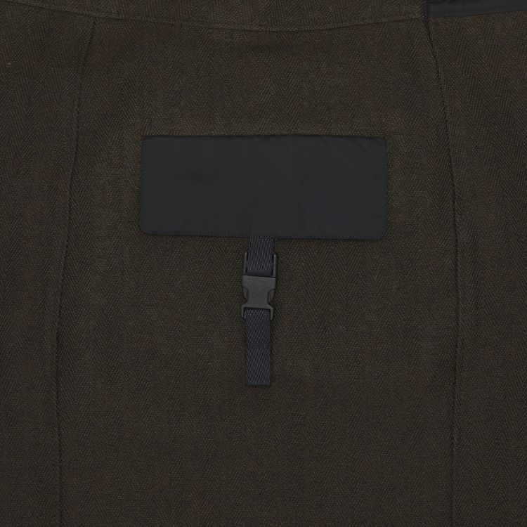 Vintage Miu Miu Herringbone Utility Skirt Brown