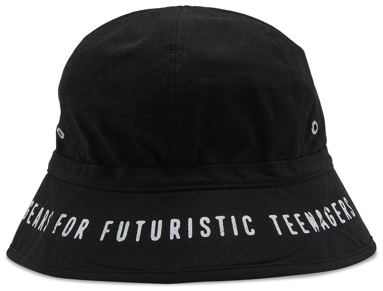 Human Made Rip Stop Round Bucket Hat Black