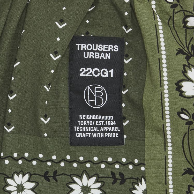 Neighborhood Bandana Chopped Shorts Olive Drab