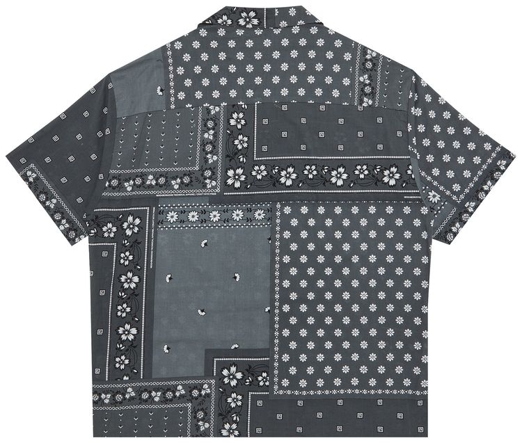Neighborhood Bandana Chopped Short Sleeve Shirt Grey