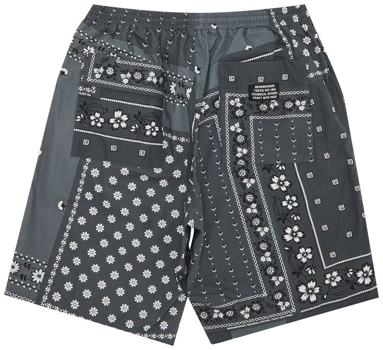 Neighborhood Bandana Chopped Shorts Grey