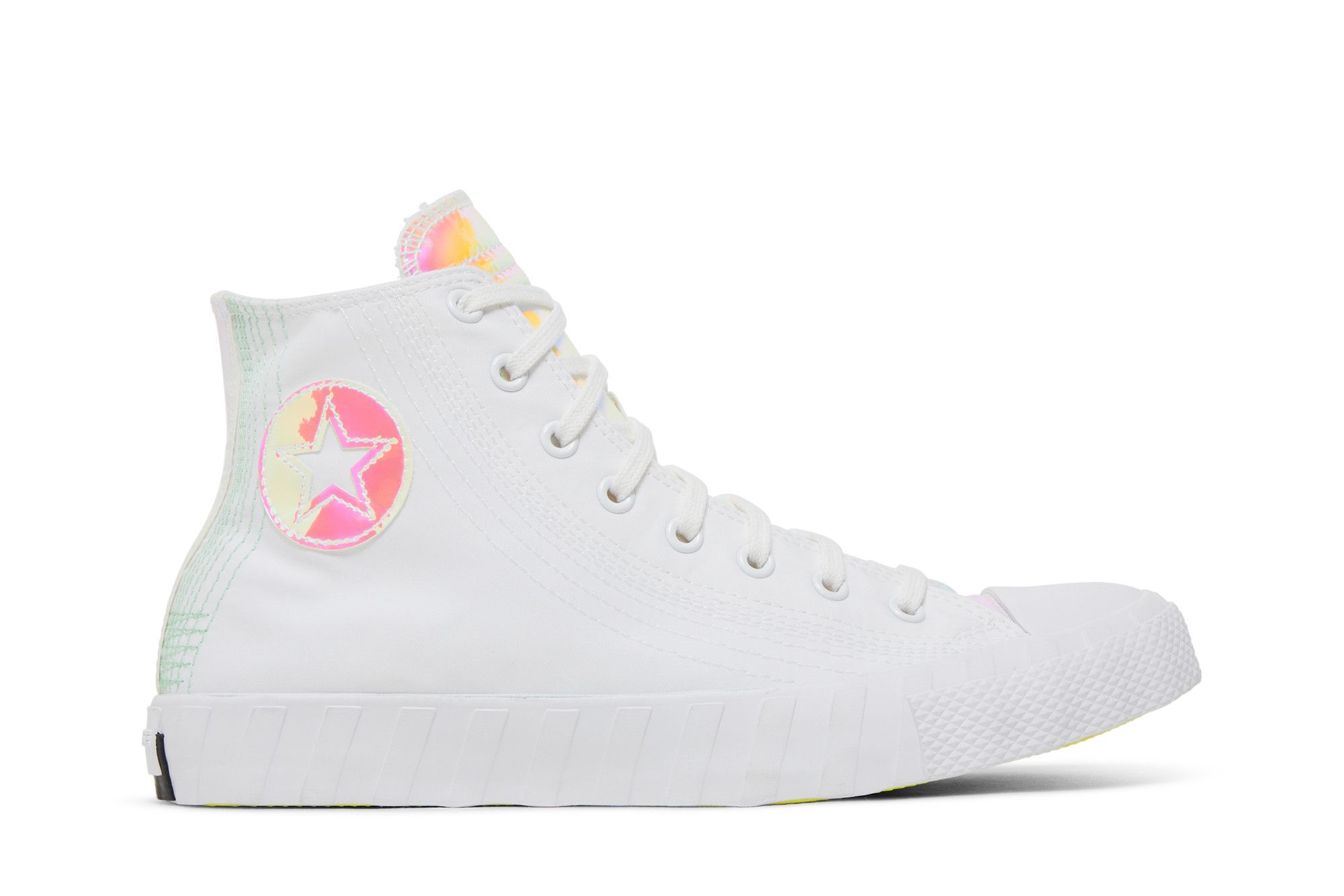 Iridescent white converse shop