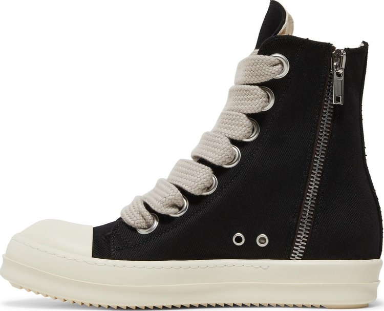 Rick Owens DRKSHDW Fogachine Cotton Denim Megalace High Black Milk