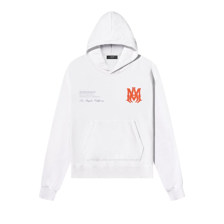 Amiri Military Specs Stencil Hoodie White