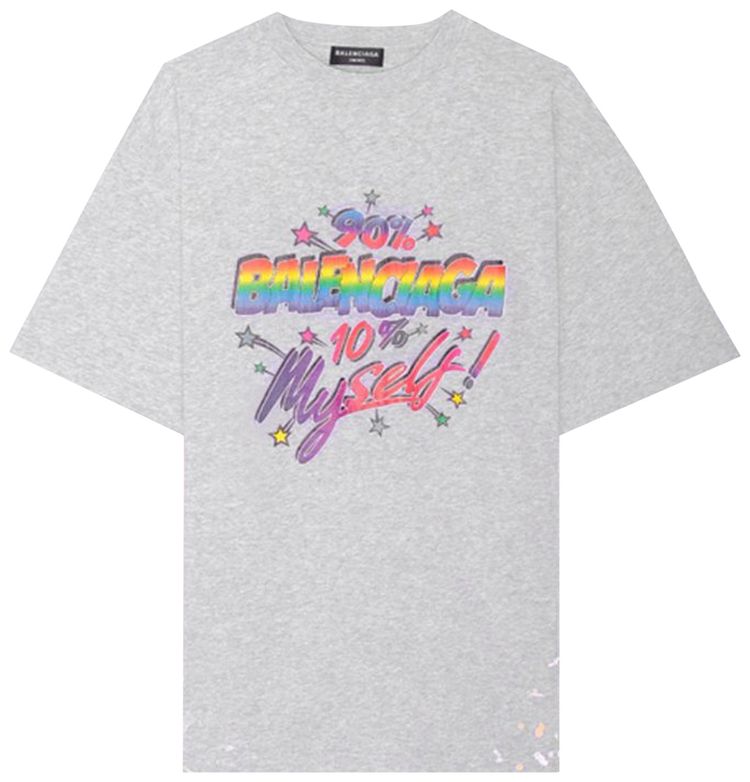 Balenciaga Large Fit T Shirt Dark Heather Grey