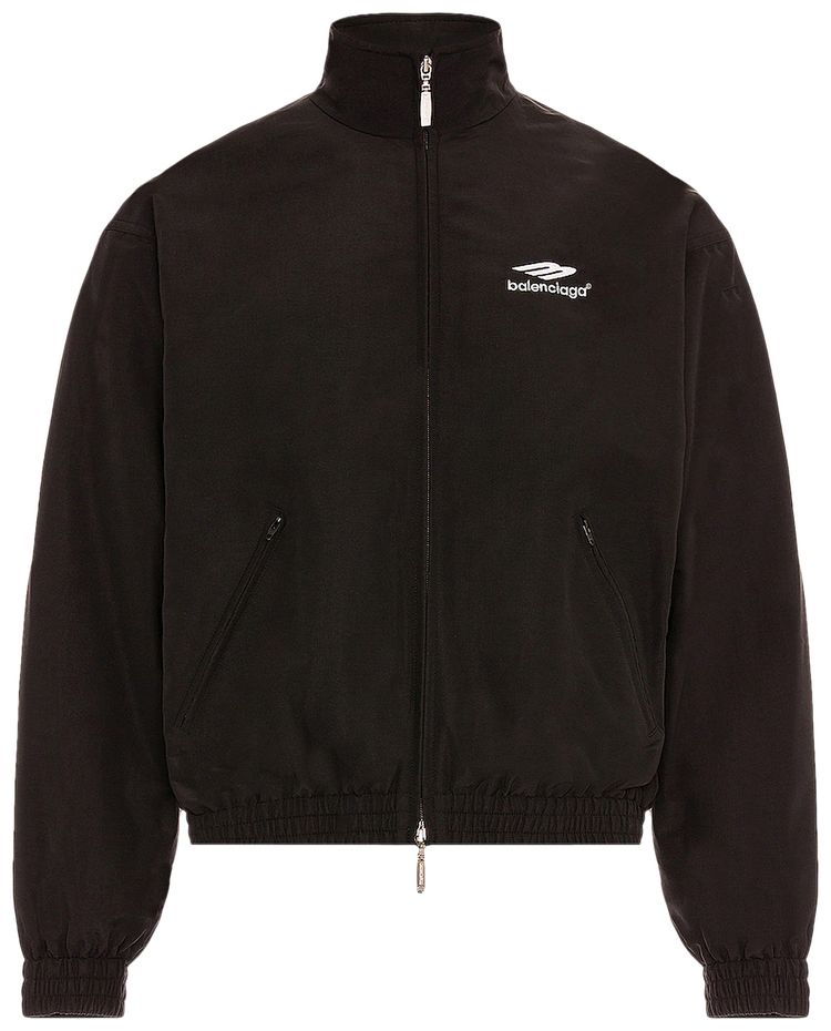 Balenciaga 3B Sports Icon Small Fit Tracksuit Jacket Black
