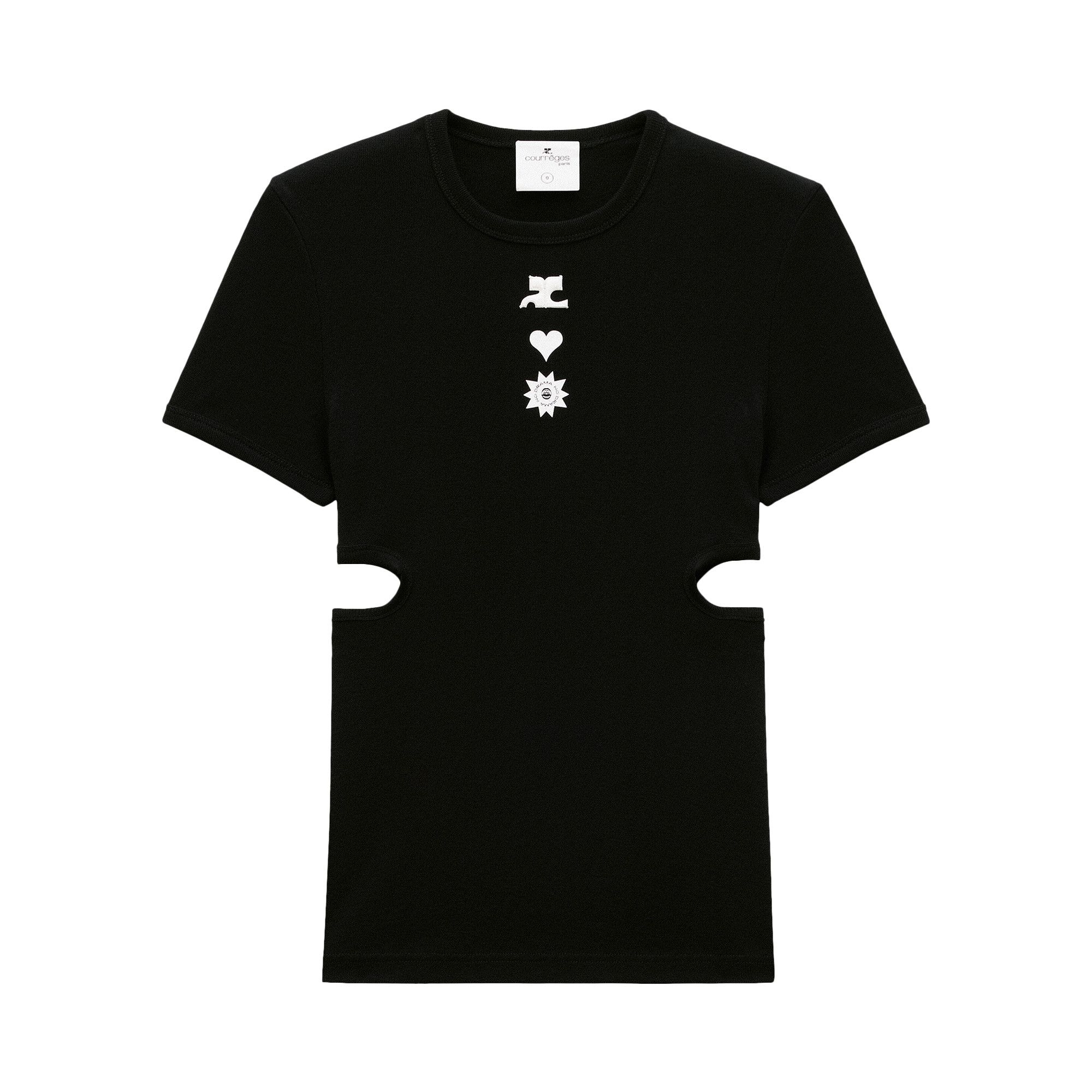 【関税&送料込】Courreges Top Grey Buy Courrèges T-Shirt 'Black' - 522JTS038JS00019999 | GOAT