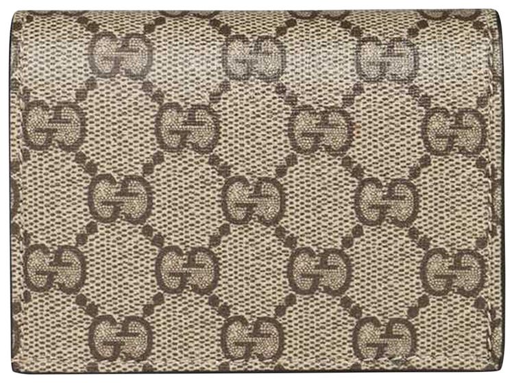 Gucci Rainbow And Stars Bananya Print Card Case Beige And Ebony Gg Supreme