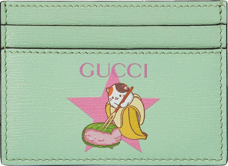 Gucci Star Bananya Card Case 'Pale Green'
