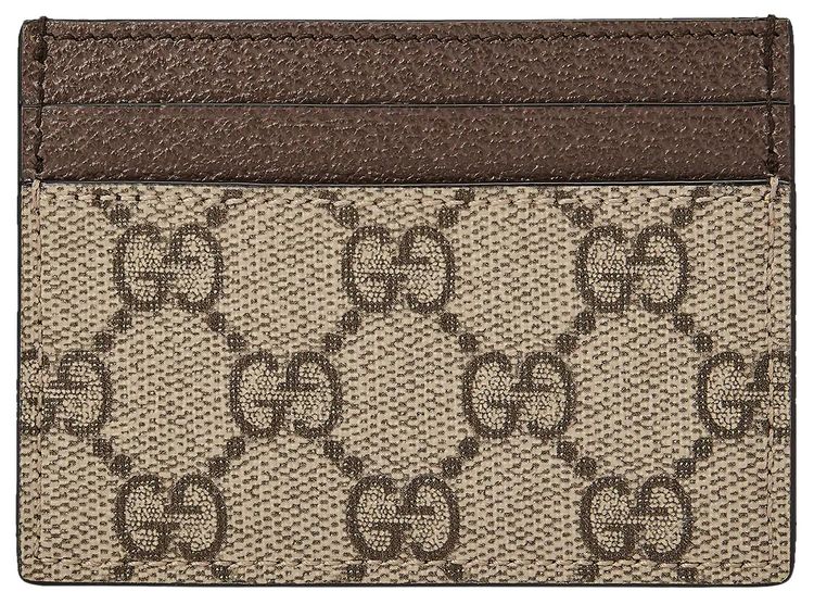Gucci Rainbow And Stars Bananya Print Card Case Beige And Ebony Gg Supreme