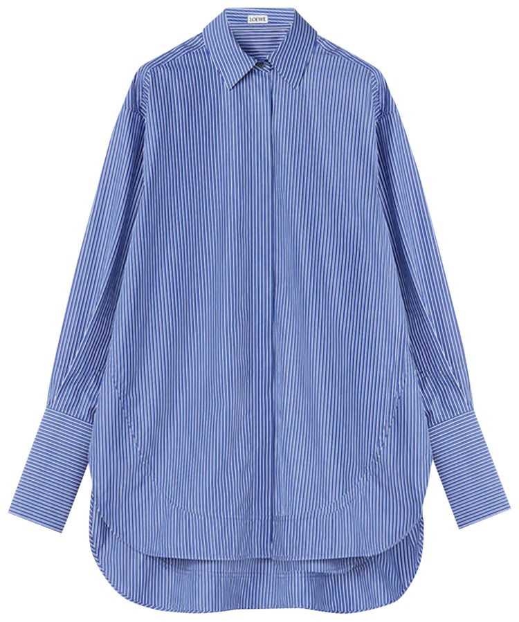 Loewe Striped Long Shirt BlueWhite