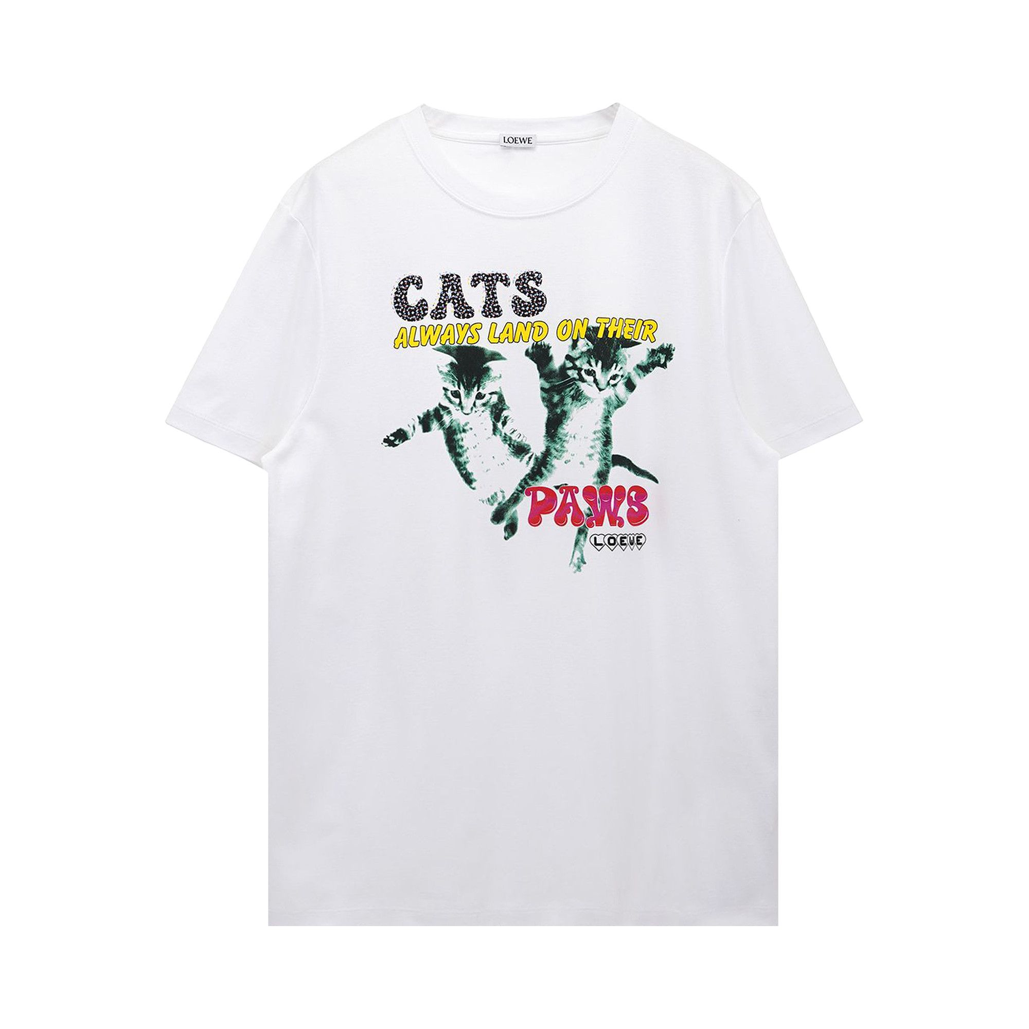 Buy Loewe Cat Print T-Shirt 'White' - H526Y22X42 2100 | GOAT