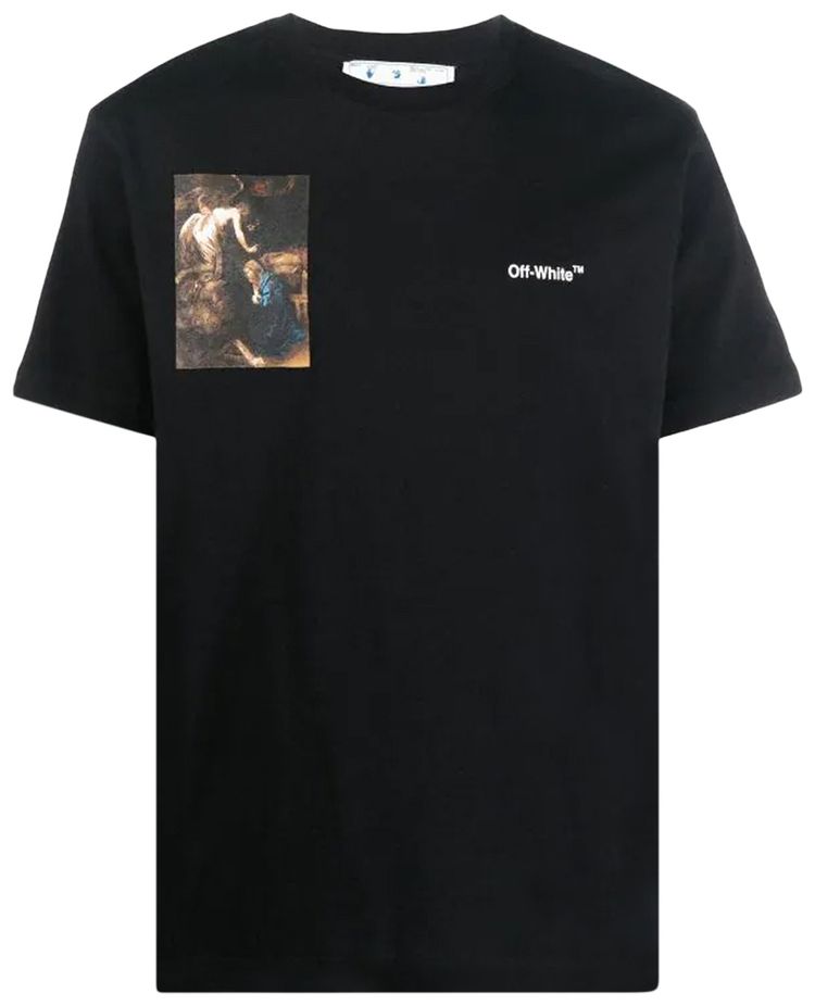 Off White Caravaggio Lute Slim Short Sleeve Tee BlackWhite