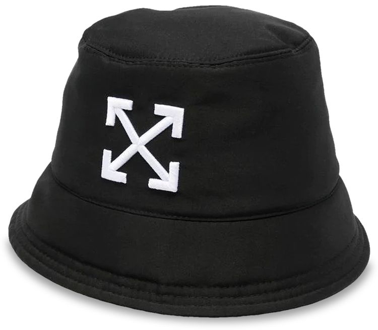 Off White Arrow Bucket Hat BlackWhite