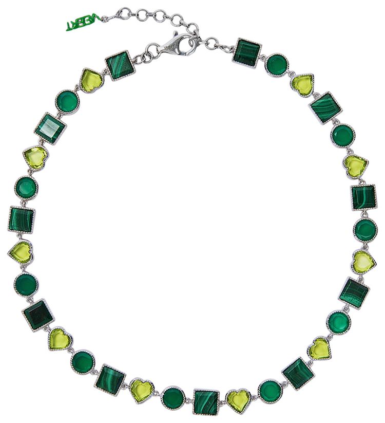 VEERT The Green Shape Necklace White Gold