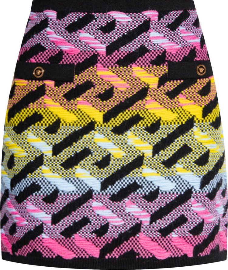 Buy Versace Skirt With La Greca Motif 'Multicolor' - 1003053 1A04063 ...