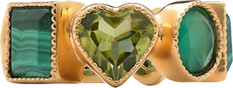 VEERT The Green Shape Ring Yellow Gold