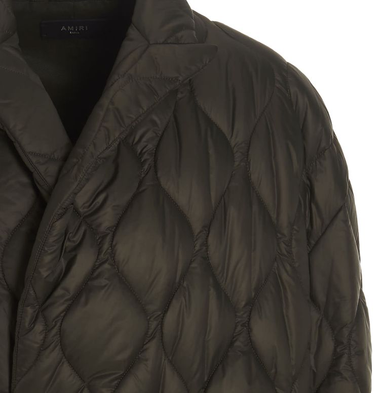 Amiri Quilted Coat Olive Green