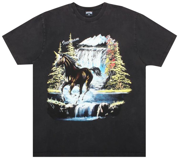 Icecream Unicorn Short Sleeve Knit Black