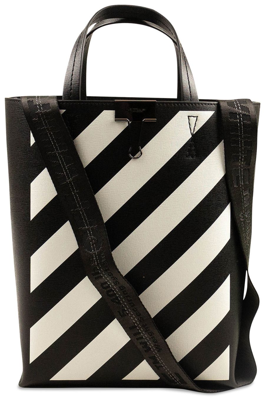 Buy OffWhite Diag Tote Bag 'Black And/Black' OWNA039E194231071001 GOAT