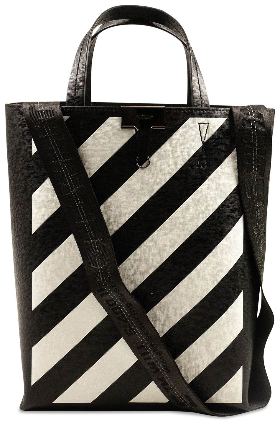 Buy OffWhite Diag Tote Bag 'Black And/Black' OWNA039E194231071001 GOAT
