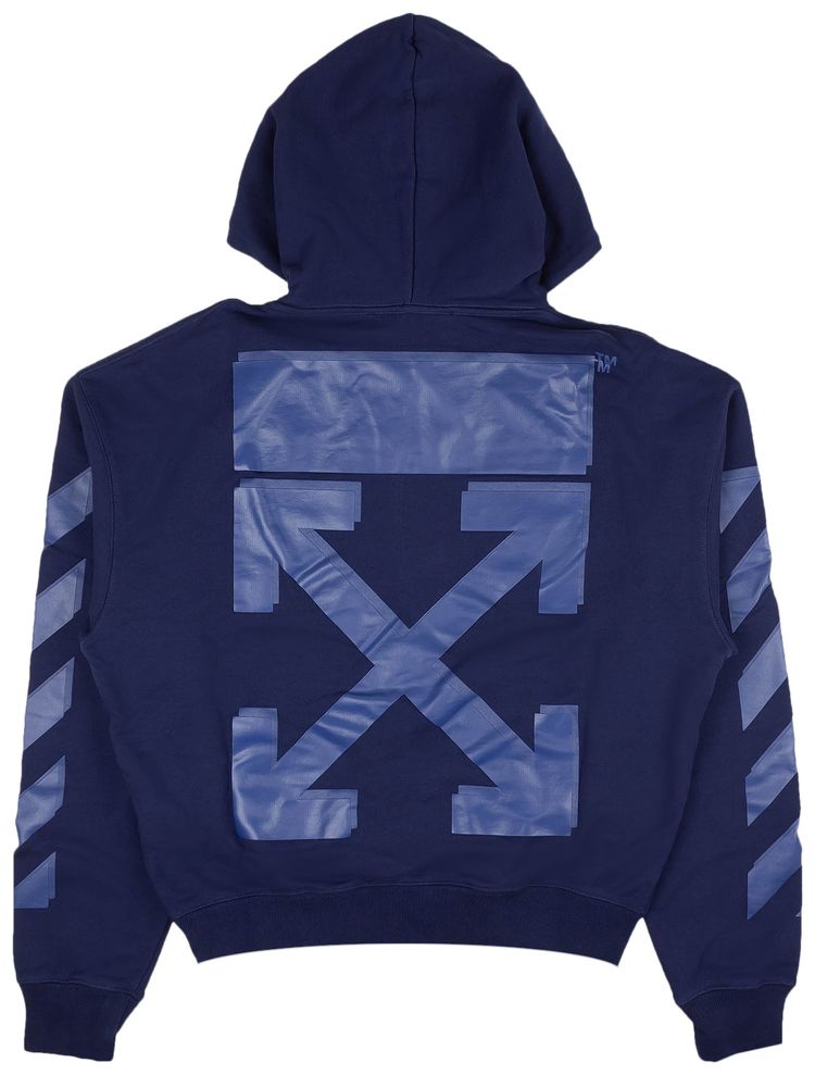 Off White Rubber Arrow Over Hoodie BlueBlue