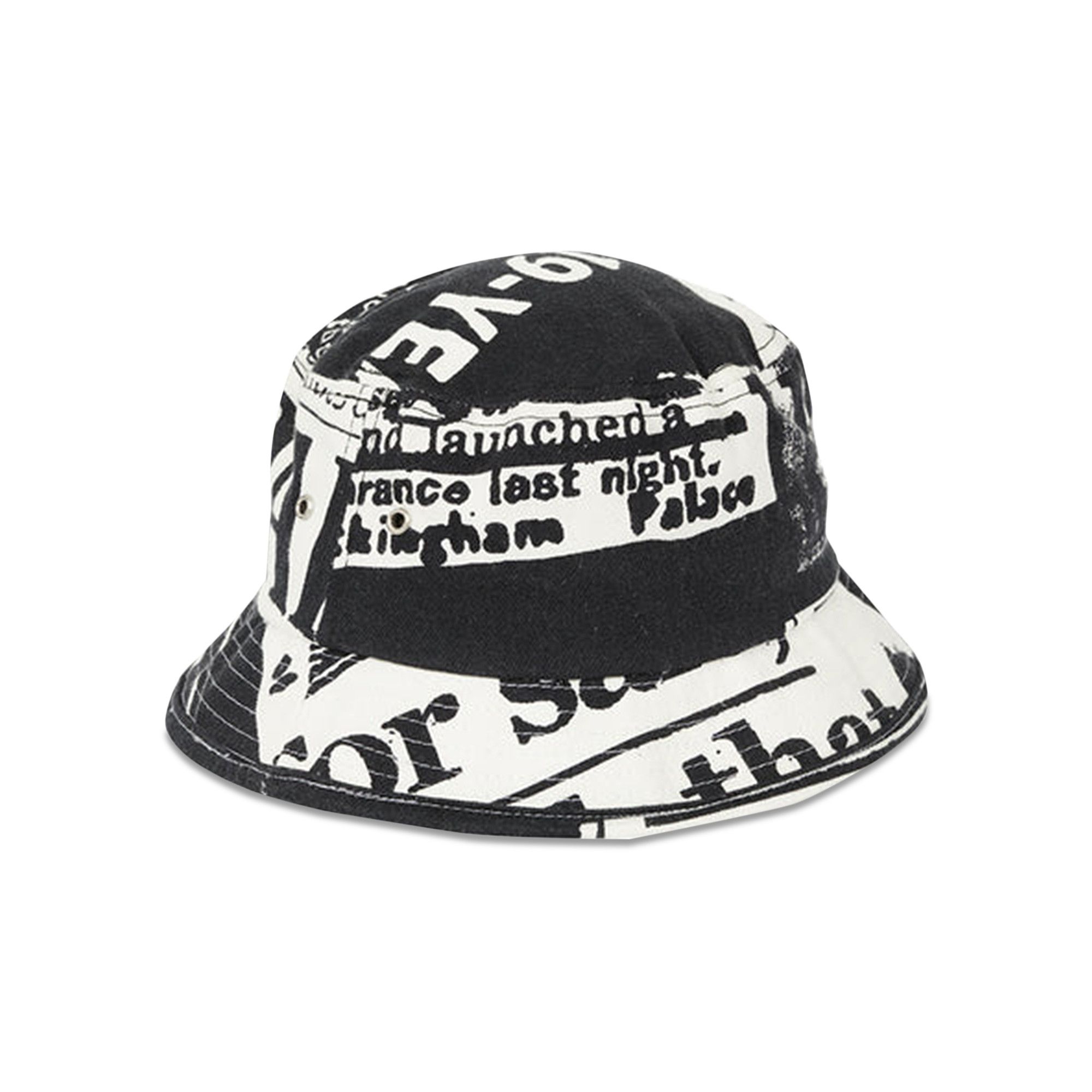 Buy Palace Tabloid Denim Bucket Hat 'Black' - P23H137 | GOAT CA