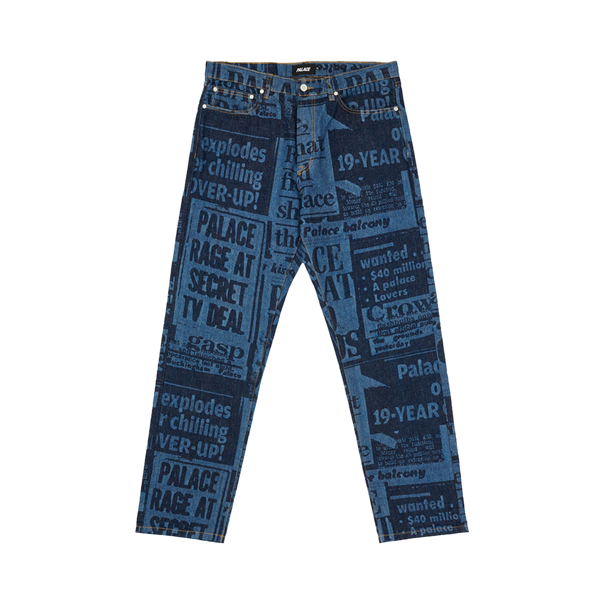 Buy Palace Tabloid Denim Jean 'Blue' - P23T014 | GOAT UK